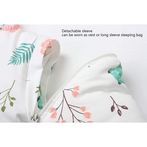  EsTong Baby Cotton Sleeping Bag Detachable Sleeve Wearable Blanket