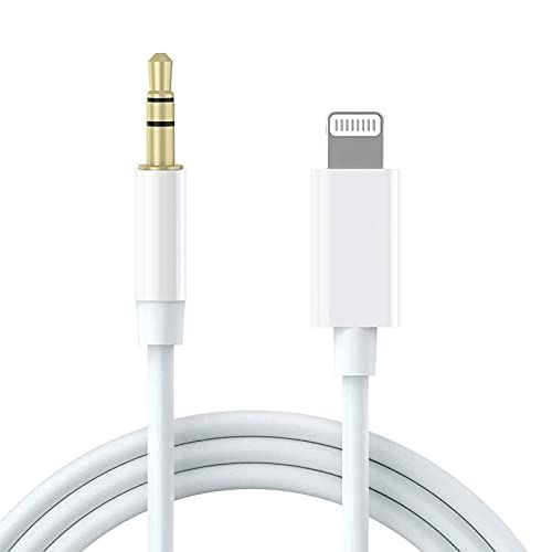  Aux Cord for iPhone, Apple MFi Certified esbeecables Lightning to 3.5mm Aux Cable for Car Compatible with iPhone 13 12 11 XS XR X 8 7 6 iPad iPod for Car Home Stereo Headphone Spea