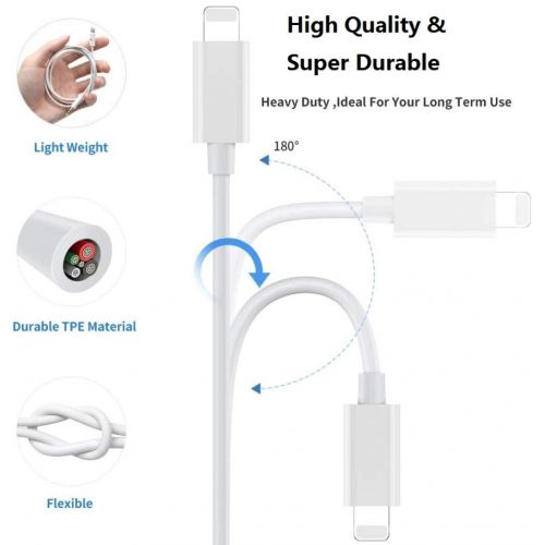  Aux Cord for iPhone, Apple MFi Certified esbeecables Lightning to 3.5mm Aux Cable for Car Compatible with iPhone 13 12 11 XS XR X 8 7 6 iPad iPod for Car Home Stereo Headphone Spea