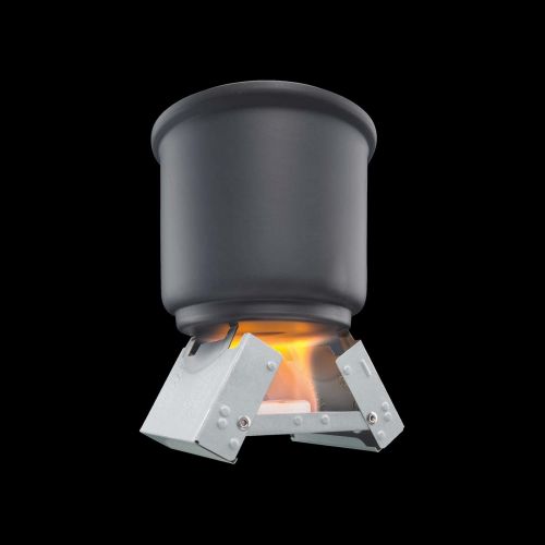  Esbit Ultralight Folding Pocket Stove with Six 14g Solid Fuel Tablets steel, Small Original