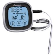 Escali DHR1-B Digital Touch Screen Stainless Steel Probe Thermometer & Timer, Black: Kitchen & Dining