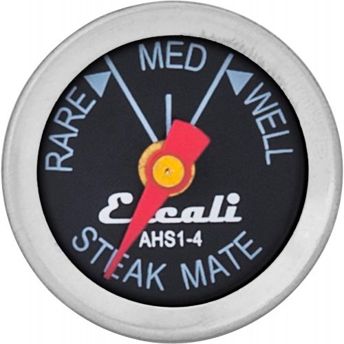  Escali AHS1-4 Easy Read Mini Steak Thermometer Set, Dial Reads Rare, Medium & Well, Dishwasher Safe, Silver: Kitchen & Dining