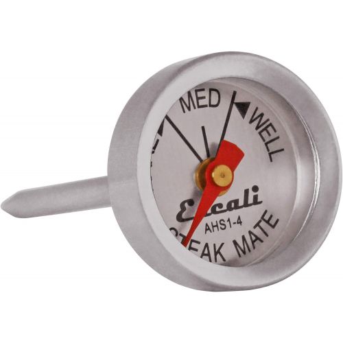  Escali AHS1-4 Easy Read Mini Steak Thermometer Set, Dial Reads Rare, Medium & Well, Dishwasher Safe, Silver: Kitchen & Dining