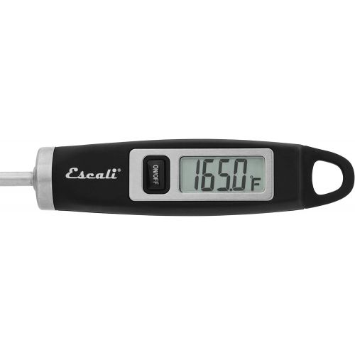  Escali DH1-B Gourmet Digital Stainless Steel Probe Meat Thermometer, Quick Read Measurements, Pocket Sheath w/Cooking Temperatures, -49/392F Degree Range, Black: Kitchen & Dining