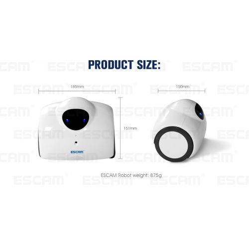  Escam ESCAM Robot Camera Smart WIFI IP Camera HD 720P 1MP Wireless Baby Monitor Touching Interaction Camera Support 2-WAY Audio