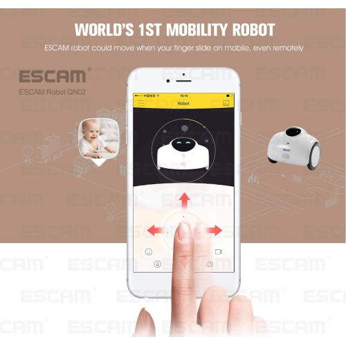  Escam ESCAM Robot Camera Smart WIFI IP Camera HD 720P 1MP Wireless Baby Monitor Touching Interaction Camera Support 2-WAY Audio