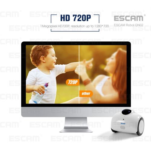  Escam ESCAM Robot Camera Smart WIFI IP Camera HD 720P 1MP Wireless Baby Monitor Touching Interaction Camera Support 2-WAY Audio