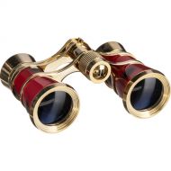 Eschenbach Optik 3x25 Glamour Opera Glasses (Burgundy Red)