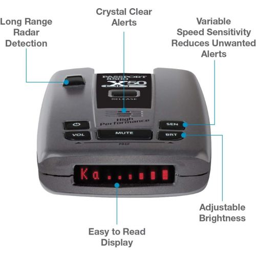  [아마존베스트]Escort Passport 8500X50 Black Radar Detector, Red Display