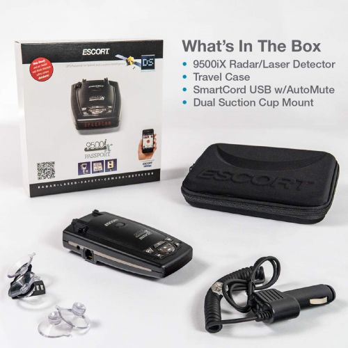  [아마존베스트]Escort Passport 9500iX Platinum Bundle Laser Radar Detector w/Smart Cord Included for Long Range Detection & Fewer False Alerts