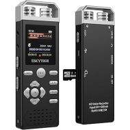 80GB Digital Voice Activated Recorder 1536KBPS Audio Voice Recorder with Playback Recording Device Dictaphone Sound Tape Recorder with Password Protection for Lectures,Meetings