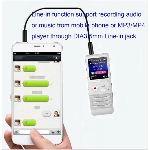  Escytegr Voice Activated Recorder Double Microphone Timed Recording 16GB Audio Voice Recorder MP3 Music Player 1536kbps Dictaphone for Lectures Meetings