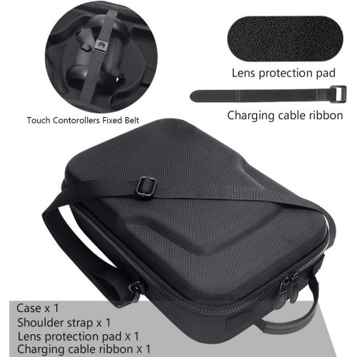  [아마존베스트]Esimen Fashion Travel Case for Oculus Quest VR Gaming Headset and Controllers Accessories Waterproof Carrying Bag (Black)