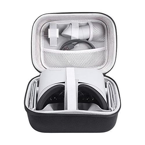  [아마존베스트]Esimen Hard Case for Oculus Go VR Virtual Reality Headset and Controllers Accessories Carry Bag Protective Storage Box (Black+Gray)