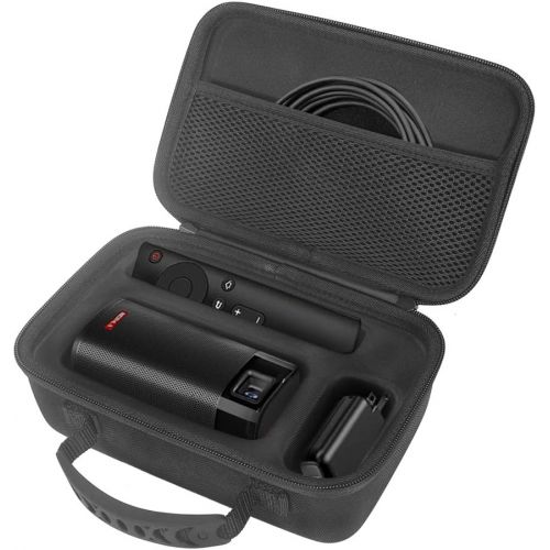  Esimen Hard Case for Nebula Apollo Wi-Fi Mini Projector by Anker and Remote Control USB Flash Drive Accessories Carry Bag Protective Storage Box (Black)