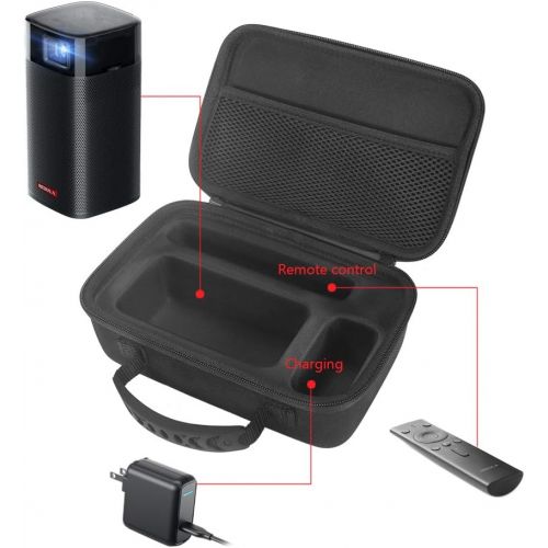  Esimen Hard Case for Nebula Apollo Wi-Fi Mini Projector by Anker and Remote Control USB Flash Drive Accessories Carry Bag Protective Storage Box (Black)