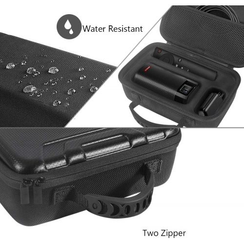  Esimen Hard Case for Nebula Apollo Wi-Fi Mini Projector by Anker and Remote Control USB Flash Drive Accessories Carry Bag Protective Storage Box (Black)