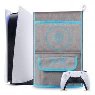 [아마존베스트]Esimen Dust Sleeve Protective Case for PS5 Console /Playstation 5 Digital Edition ,PS5 Controller Travel Case Compatible with 12 Game Disc Pockets