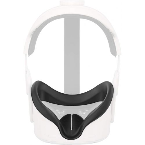  [아마존베스트]Esimen VR Silicone Mask Pad & Face Cover for Oculus Quest 2 Face Cushion Sweatproof Washable,Standard Eye Pad, Light Blocking (Black)