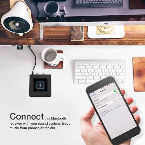  Esinkin Wireless Audio Receiver for Music Streaming Sound System Works with Smart Phones and Tablets, Wireless Adapter for Speakers: Home Audio & Theater