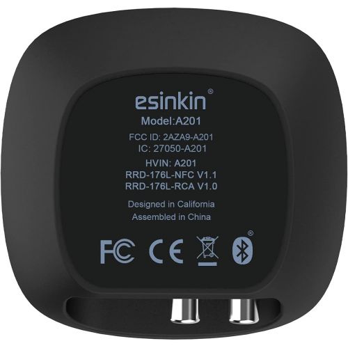  Esinkin Bluetooth Receiver Wireless Audio Adapter 4.0（NFC-Enabled） for HD Music Stereo Sound System