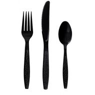 Eskay, Heavy-Weight Plastic Cutlery Set, 200 Forks, 100 Knives, 100 Tea-Spoons, Durable, Disposable,...