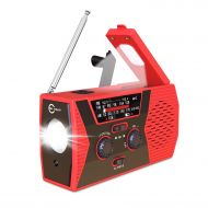 [Upgraded Version] Esky Emergency Solar Hand Crank Radio, NOAA Weather Radio for Emergency with AM/FM, LED Flashlight, Reading Lamp, 2000mAh Power Bank and SOS Alarm: Electronics