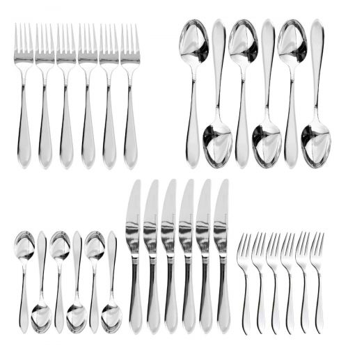  Esmeyer Alice 106017/Dinner Set 30-Piece Cutlery 18/0Polished Stainless Steel 2.0mm Material Thickness 2.5/, Silver