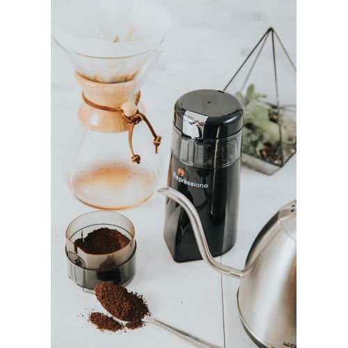  Espressione Intelligent Coffee Grinder, Small, Elegant Black