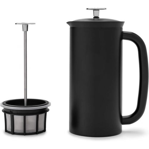  Espro French Press P7, Kaffee Stempelkanne, Coffee-Maker, Kaffeezubereiter, Rostfreier Stahl, Schwarz matt, 0,55 Liter