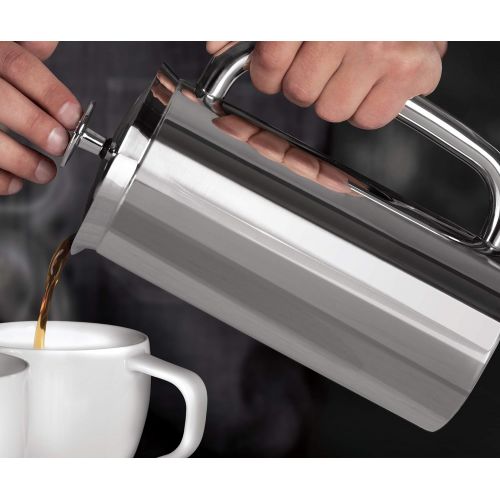  Espro French Press P7, Kaffee Stempelkanne mit Thermofunktion, Coffee-Maker, Kaffeezubereiter, Edelstahl poliert, 550 ml