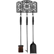 Esschert Design USA FF28B Cast Iron Fireplace Tool Set