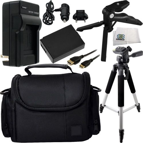  SSE Essential Accessory Kit for Canon EOS Rebel T3, T5 & T6 Includes Replacement LP-E10 Battery + ACDC Rapid Home & Travel Charger + Full Size Tripod + More