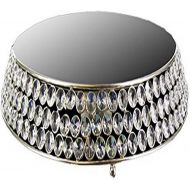 Essential Decor Entrada Collection 4.5x14.5x2 Round Clear Crystal Cake Stand