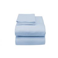 Essential Medical Supply Deluxe Hospital Bed Sheet Set Includes Fitted & Flat Sheet with Pillowcase, Blue