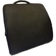 Essential Medical Supply Lumbar Cushion for Bucket Seats with Elastic Positioning Strap and Breathable Mesh Cover in Black