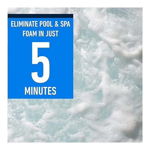  Hot Tub, Pool & Spa Defoamer (32oz) - Quickly Removes Foam Without The Use of Harsh Hot Tub Chemicals, Eco-Friendly & Safe with Silicone Emulsion Formula. Get The Foam Down