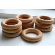 /EssentialMontessori 10 Wooden Teething Rings - Montessori Inspired (Pacifier)