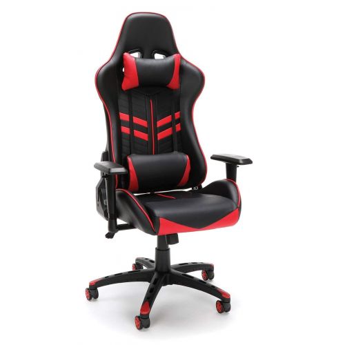  Essentials by OFM Racing Style Gaming Chair, Model ESS-6065, Choose a Color Racing Style Gaming Chair, Red