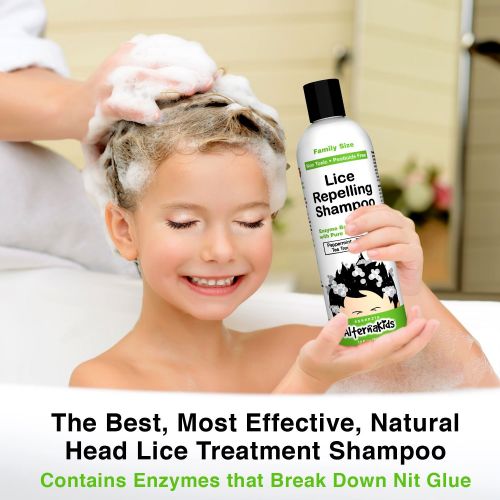  Essenzia Natural Head Lice Prevention Bundle by AlternaKids - Use Daily to Kill, Remove, Prevent Super Lice and Nits | Includes Non-Toxic Shampoo and Home & Bedding Spray