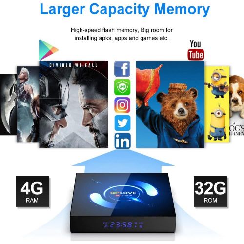  Android 8.1 TV Box 4GB DDR4 Ram 32GB ROM EstgoSZ H96 Max X2 4K Smart TV Box Amlogic S905X2 CPU HDMI 2.1H2652.4G 5.0G Wifi100M LANBLUSB3.0 Full HD TV Box with Mini Wireless Bac