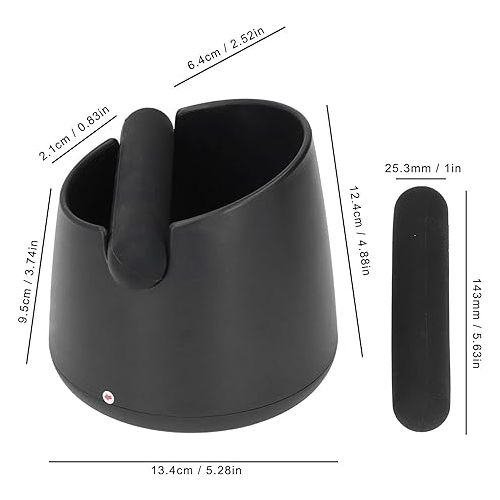  Espresso Knock Box, Silicone Coffee Knock Box with Removable Knock Bar and Nonslip Base Espresso Dump Bin Coffee Grounds Knock Box Espresso Tools for Barista Bar Shop Worktop