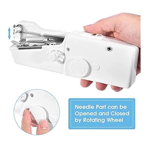  Estink Handheld Sewing Machine Mini Portable Quick Repairing Cordless Sewing Machine for DIY Multifunctional Single Stitch Sewing Machine