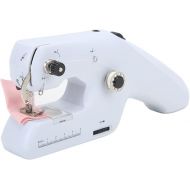 Handheld Sewing Machine, 1 Set Household Portable Electric Dual Line Sewing Machine with Ergonomic Handle Small Sewing Machine for Home Sewing Amateurs Beginners Embroidery, US Plug 110?240V