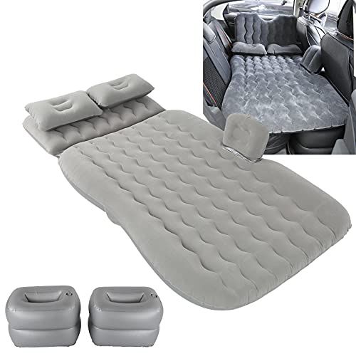  Estink Inflatable Mattress, PVC Flocking SUV Air Bed Flocked Air Bed Portable Comfort Durability for Adult for Cars for Child for Camping
