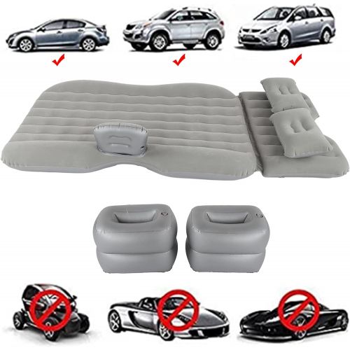  Estink Inflatable Mattress, PVC Flocking SUV Air Bed Flocked Air Bed Portable Comfort Durability for Adult for Cars for Child for Camping