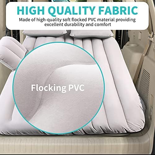  Estink Car Air Mattress,Car Travel Inflatable Mattress Air Bed Flocking Car Cushion Camping Bed Extended Car Back Seat Air Couch with Two Air Pillows Max Load 330LBs