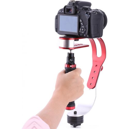  Estink Handheld Camera Stabilizer,PRO Handheld Steadycam Video Gimbal Stabilizer for Digital Camera Camcorder DV DSLR SLR(Red)