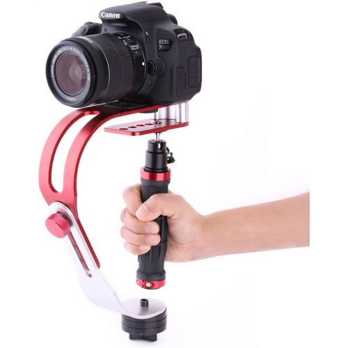  Estink Handheld Camera Stabilizer,PRO Handheld Steadycam Video Gimbal Stabilizer for Digital Camera Camcorder DV DSLR SLR(Red)