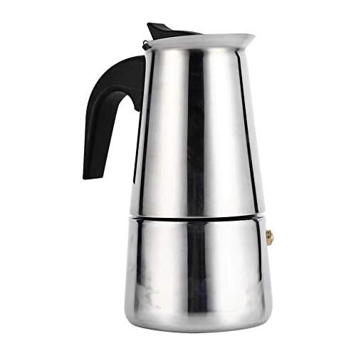  [아마존베스트]Estink Espresso Maker Stainless Steel Espresso Maker Coffee Maker 4 Different Sizes Suitable for Induction Hobs, 200ml, Silver